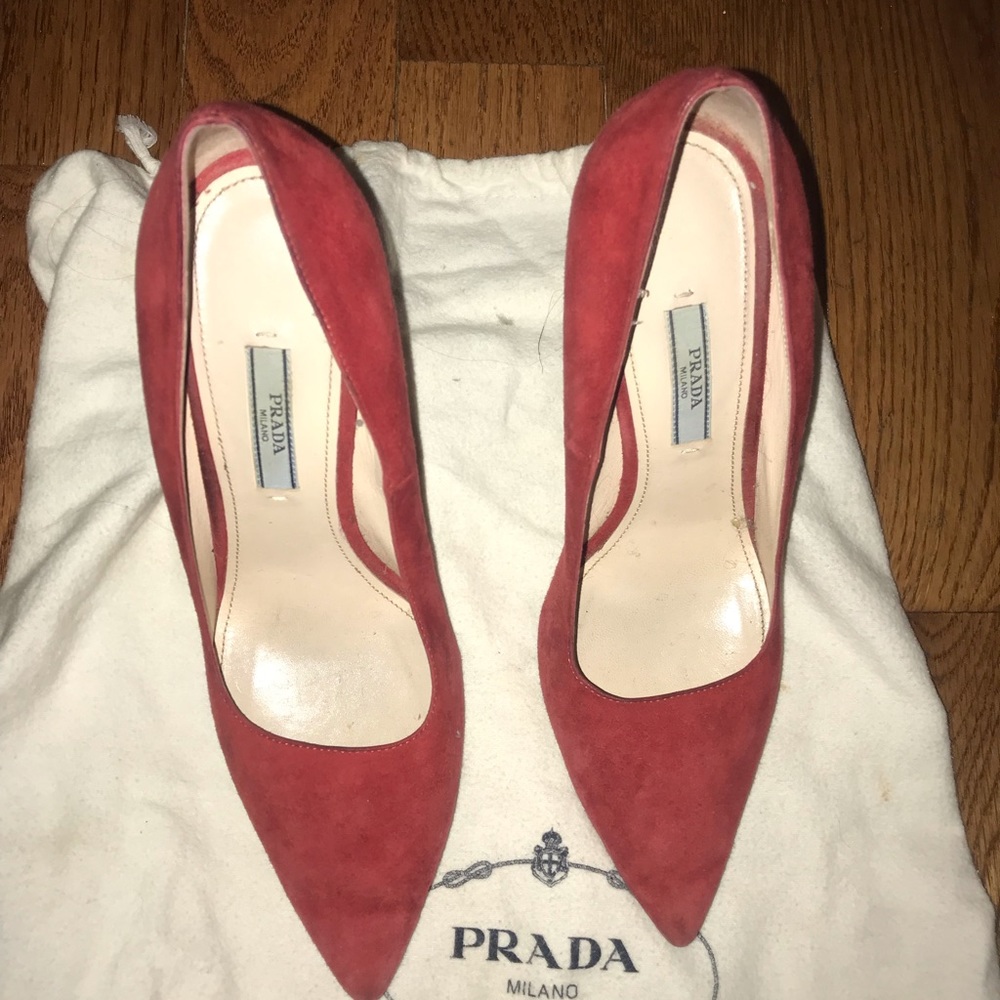 Prada red shoes